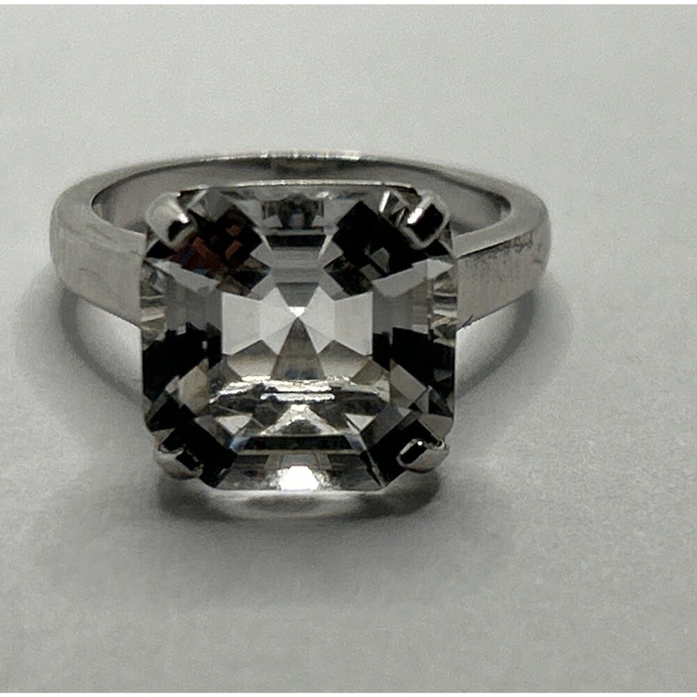 sterling silver BBI band ring  cz sz 7 minimalist simple